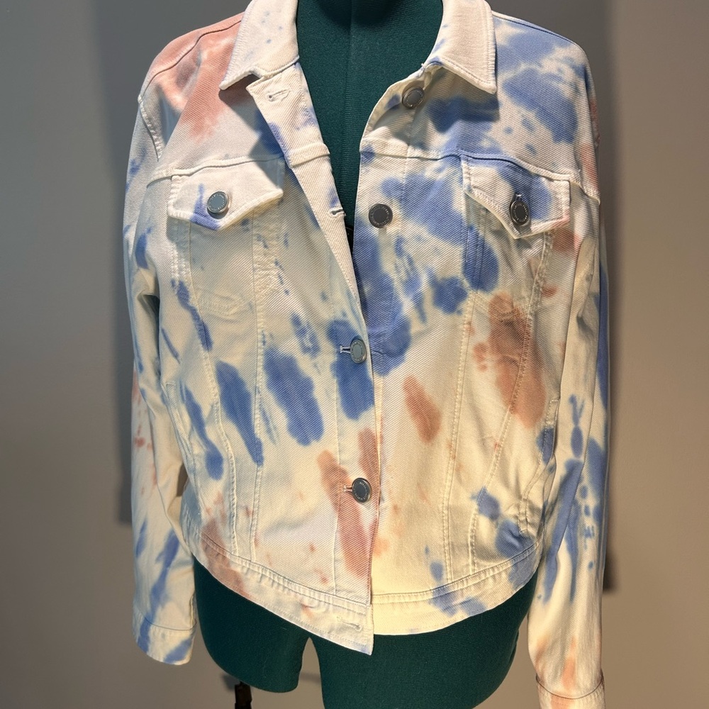 Versona Multicolor Tie-Dye Denim Jacket